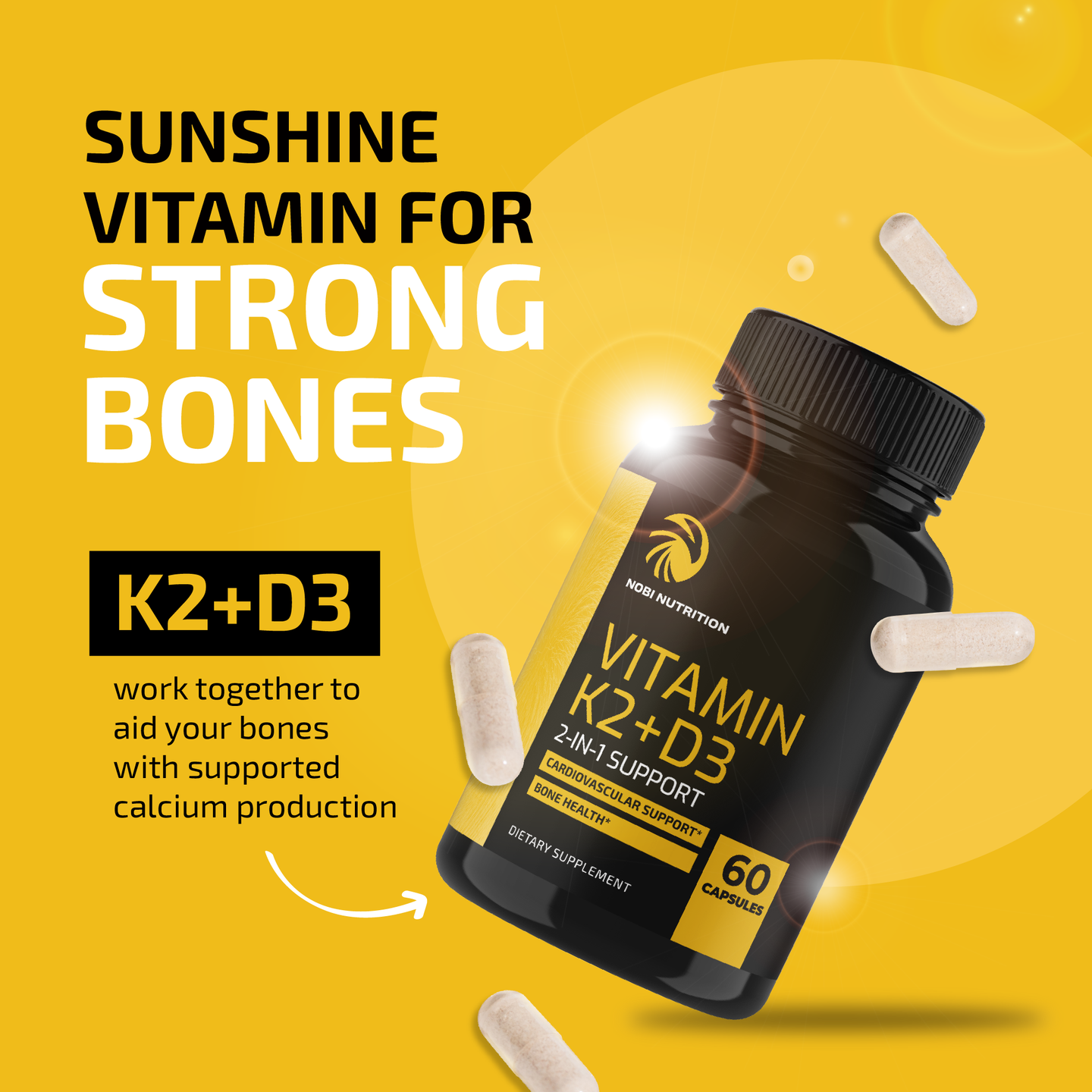 Vitamin K2 + D3 Capsules